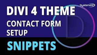 Divi 4 Contact Form Setup 