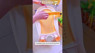 Tired of Holding Your Baby While Washing Them? Try the Foldable Baby Bath Rack! #baby