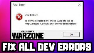 How to FIX COD Warzone 2 ALL DEV ERRORS