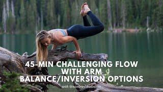 45-Minute Challenging Yoga Flow with Arm-Balance and Inversion Options