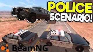 NEW POLICE JUMP & ROADBLOCK MOD! - BeamNG Gameplay & Crashes - Cop Chases