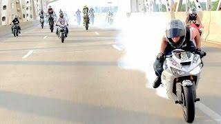 INSANE Street Bike Stunts CRAZY Highway WHEELIE + DRIFT Motorcycle TRICKS Riders Are Family Ride