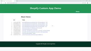 Shopify-PHP App Demo