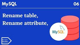 Rename in Mysql | rename database,rename table,rename column .