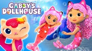 Gabby's Mermaid Transformation.... But With Toys! ( Scene Toy Recreation) | GABBY'S DOLLHOUSE