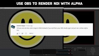 Main output in OBS as NDI with alpha transparency