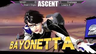 AS Weekly 4 - Mind+ (Bayonetta) vs DualSaga (Greninja) - Losers Round 6 - SSB4