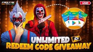 New Year Live Redeem Code Giveaway #freefirelive #shortlive #ritikff09