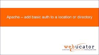 Apache – add basic auth to a location or directory