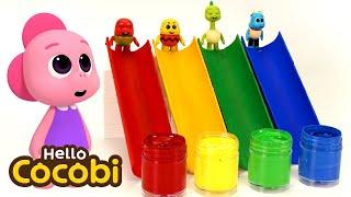 Learn Colors with Rainbow Slide | Videos For Kids | Hello Cocobi