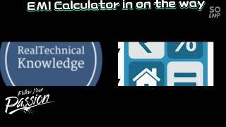 EMI Calculator...Coming Soon