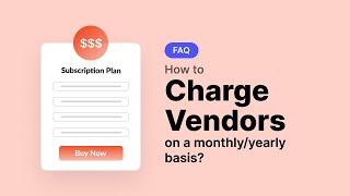 How to Set Up Monthly/Yearly Charges for Vendors