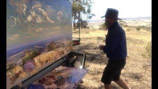 Large Real Time, Plein Air Palette Knife Painting!!!