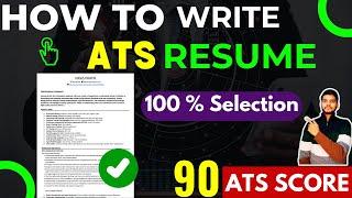 How to Make an ATS friendly resume !!! My resume got selected in Accenture