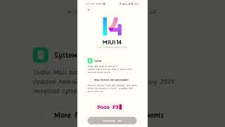 Poco F3 GT New MIUI 14 OTA Update 14.0.1.0