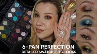 Glaminatrix Exquisite, Entrancing, Elegant, Elevated Eyes Palettes | Detailed swatches + 4 looks