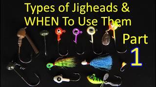 Types of Fishing Jigheads and When to Use Each Jig Lure for Beginners (underwater footage)