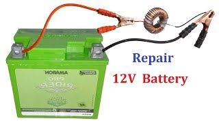 How to Repair or Restore any 12V Battery ( UPS Battery or Car Battery ) - Reuse Dead Battery