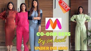 Myntra Co-ord set haul | Myntra sweatshirts co-ord set haul | co-ord set under INR 1500 #myntrahaul