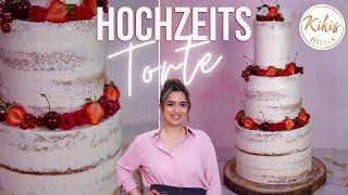 Hochzeitstorte mit Früchten ‍️ ANLEITUNG anfängergeeignet / Sommerliche Hochzeitstorte 