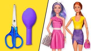  Bright Dolls Fashion | 4 Outfits | No Glue No Sew