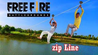 Free Fire Zip Line   | Vera Level Enjoyment | 50 Meter Long Zip Line Making