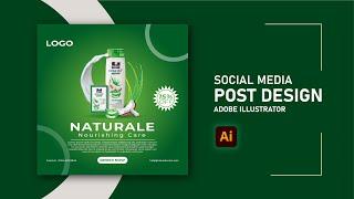 Adobe Illustrator Social Media Post Design tutorial for Online Product