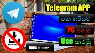 How to use Telegram on your PC - Without Download - Sinhala