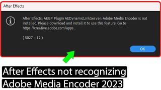 How To Fix Adobe Media Encoder Is Not Installed Error | media encoder 2023 not working