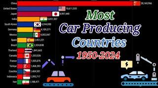 Most Car Producing Countries (1950-2024) | Country-Wise Car Production