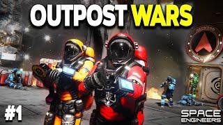 The FIGHT Begins! - Space Engineers: OUTPOST WARS - Ep #1
