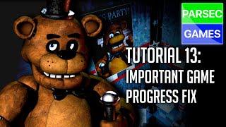 GAME PROGRESSION FIX | How To Make A Fnaf Game On Scratch | Ep.13 | ParsecGames