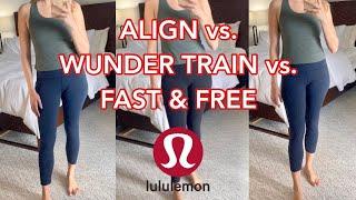 LULULEMON *Align* vs. *Wunder Train* 23" vs. *Fast & Free* 23"