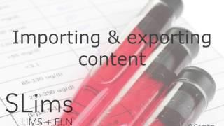 Importing and exporting content