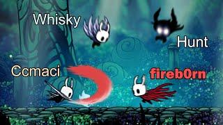 Hollow Knight - Speedrunner (fireb0rn) vs. 3 Hunters - Operation: Shell Shock