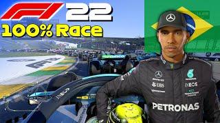 F1 22 - 100% Race Brazil in Hamilton's Mercedes | #BrazilGP