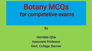 Botany MCQs