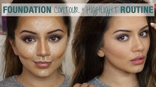 Tutorial | Foundation Contour & Highlight Routine | Kaushal Beauty