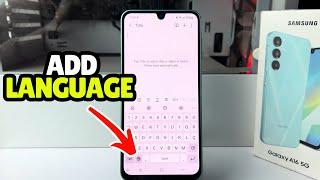 How to add language to keyboard Samsung galaxy A16