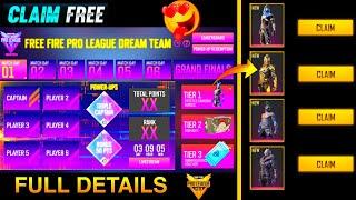 Free Fire Pro League Dream Team Full Details | How to get Rare Bundles | Pro League Full Details