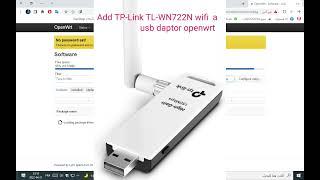 Install Driver TP-Link TL-WN722N wifi usb openwrt