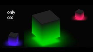 Ambient Light Effects  CSS 3D Glowing Cube | Animation Effects