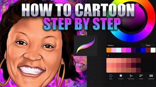 How To Cartoon Yourself !- Step By Step /Procreate