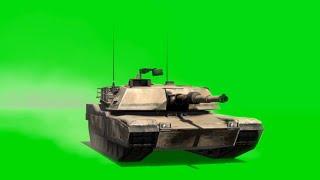 M1A1 Abrams tank desert move 3 green screen