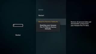 De-register and Factory Reset an Amazon Fire TV Stick