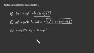 factoring (greatest common factor)