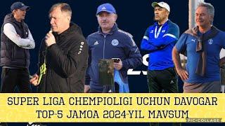 Super Ligamiz Chempionligi uchun davogar Top-5 jamoa. 2024-yilgi mavsum uchun. 23.02.2024