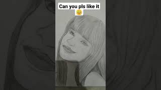 I tried to draw Lisa from Blackpink| Alisha's Creative Studio #blackpink #lalisa #shorts