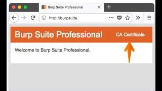 Installing Burp's CA certificate in Firefox