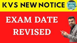 KVS EXAM DATE REVISED 2023 NEW NOTICE